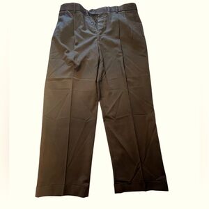 Brooks Brothers 1818 Madison Fit Wool Pleated Dress Pants Black Mens W44” x 29